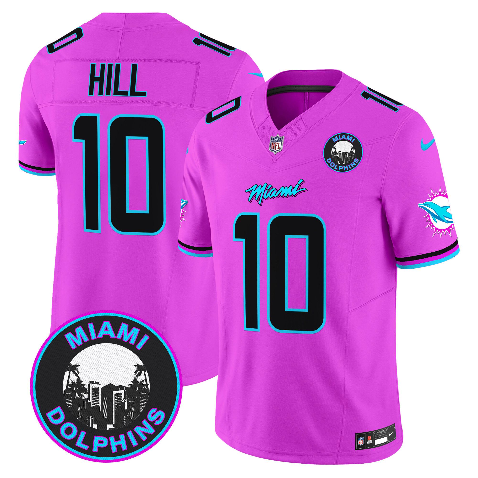 Men Miami Dolphins #10 Hill Pink 2024 Nike Vapor Limited NFL Jersey->indianapolis colts->NFL Jersey